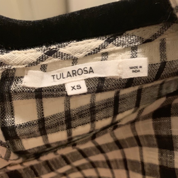 Tularosa Gingham & Rose Bell Sleeve Crop REVOLVE - Picture 6 of 7